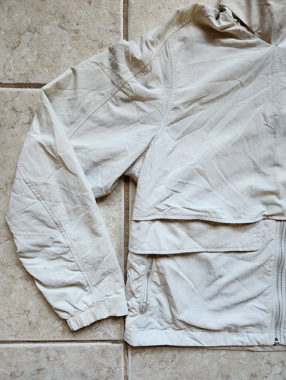 Lululemon Always Effortless Jacket Off White Cream Neutral Size 12 High Neck Zip - Picture 5 of 16